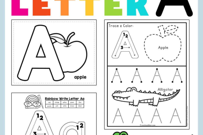 Letter A Worksheet For 2 Year Olds