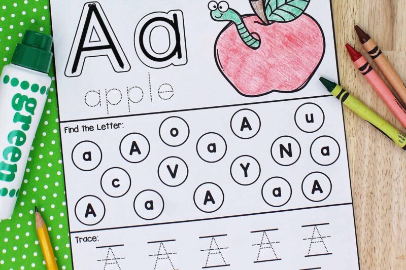 Letter A Worksheet For Preschool
