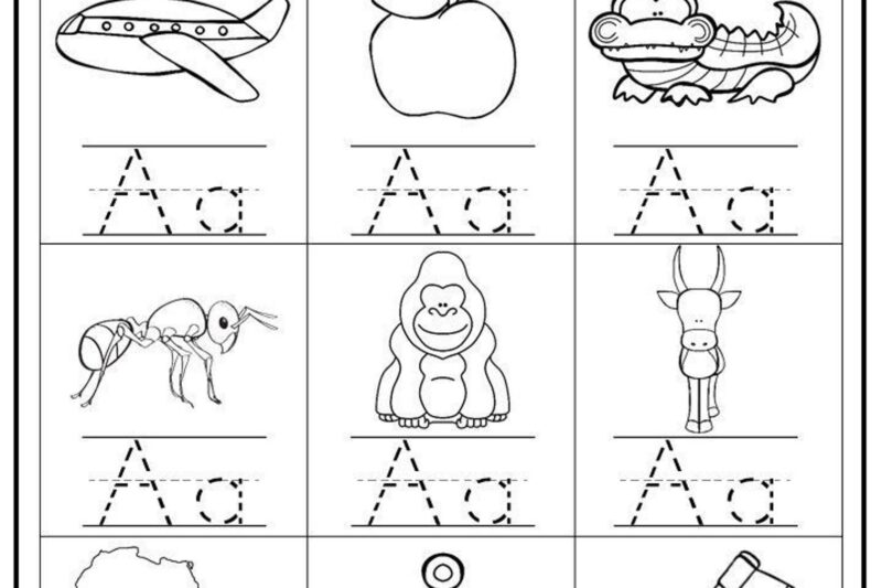 Letter A Worksheets For Pre K