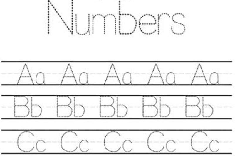 Letter And Number Tracing Worksheets