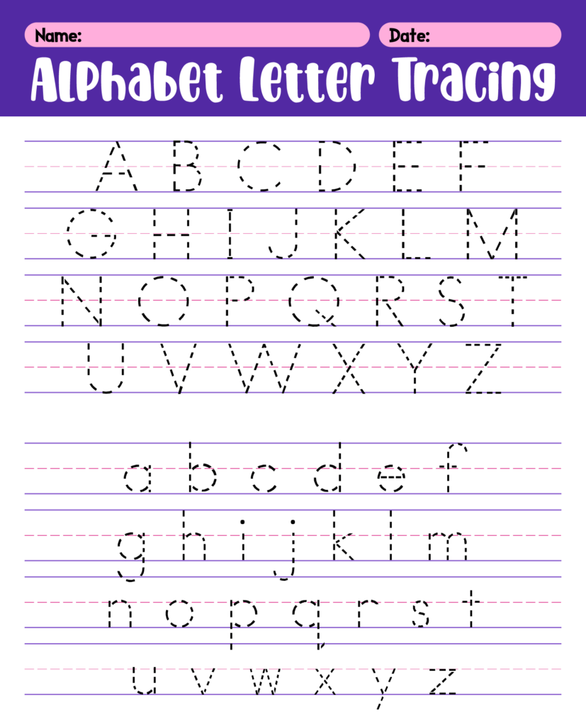Letter Tracing Worksheets Printable Letter Tracing Worksheets Printable