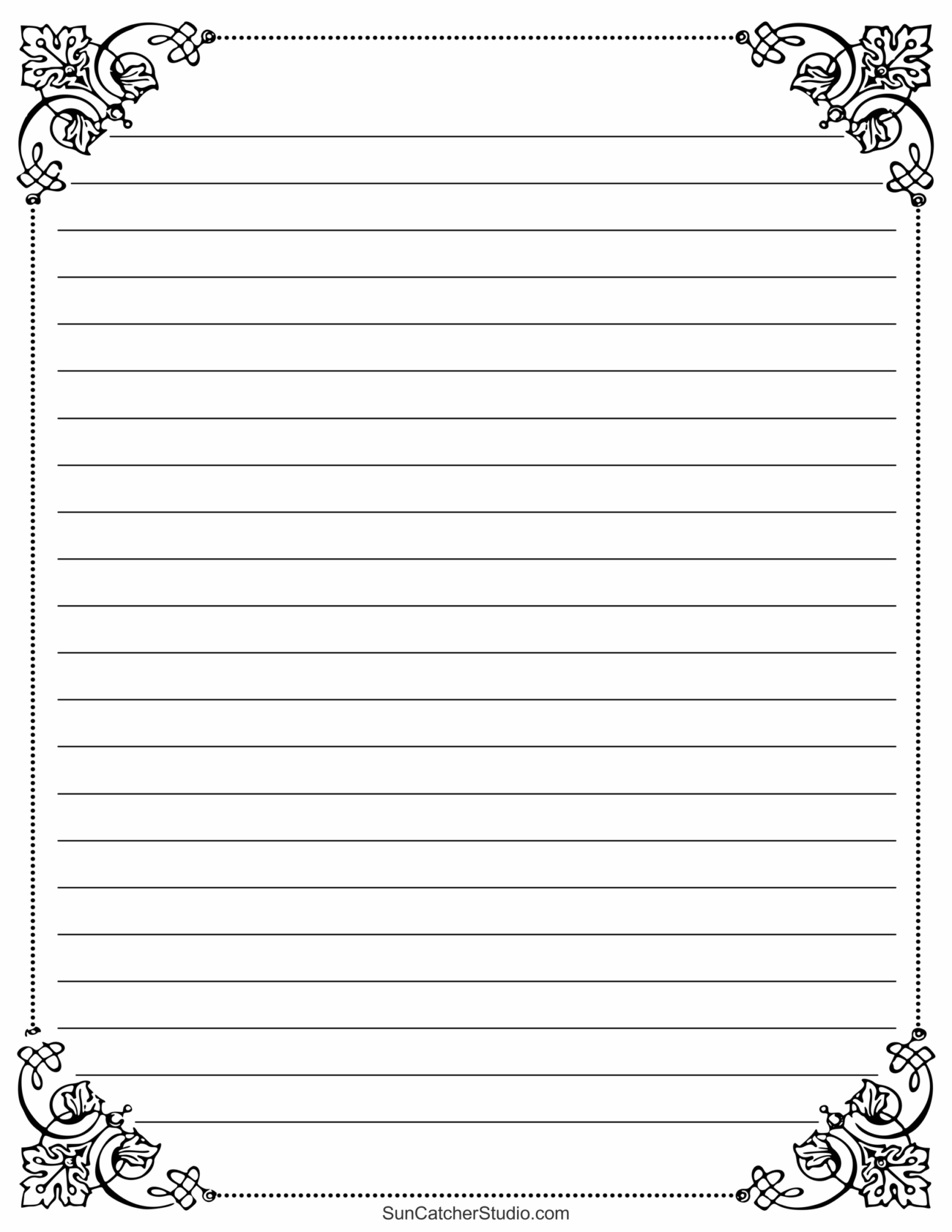 Letter Writing Paper Printable Free - Free Printable Stationery and Lined Letter Writing Paper - DIY ...