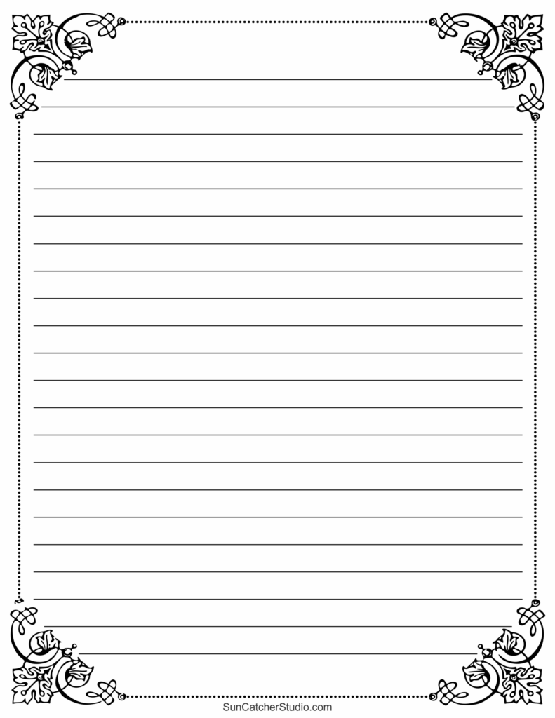 Letter Writing Paper Printable Free - Free Printable Stationery and Lined Letter Writing Paper - DIY ...