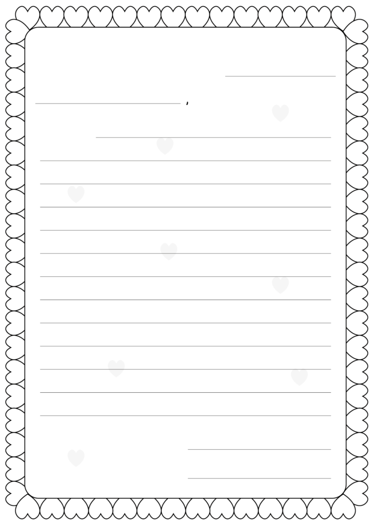 Letter Writing Template Printable