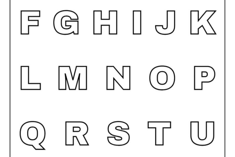 Letters Of The Alphabet To Color