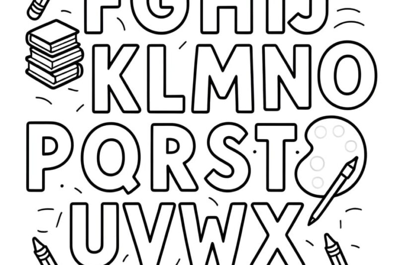 Letters To Color Printable Sheets