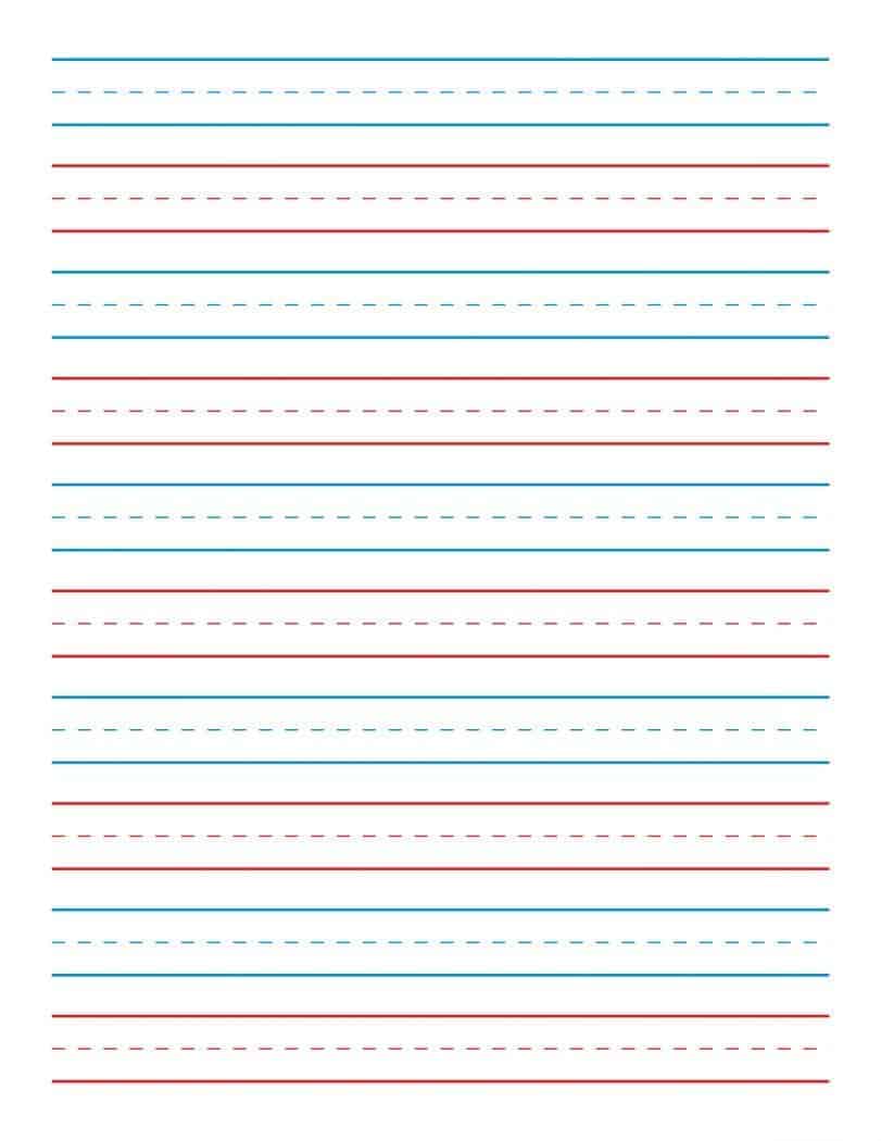 Lined Paper For Kindergarten Writing - Kindergarten Lined Paper | Free Printable - Troubleshooting Motherhood