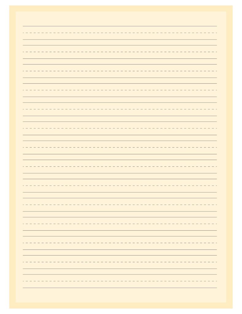 Lined Writing Paper For Kindergarten – Free Printable Template Free printable lined writing paper for kindergarten with blank lines for writing practice