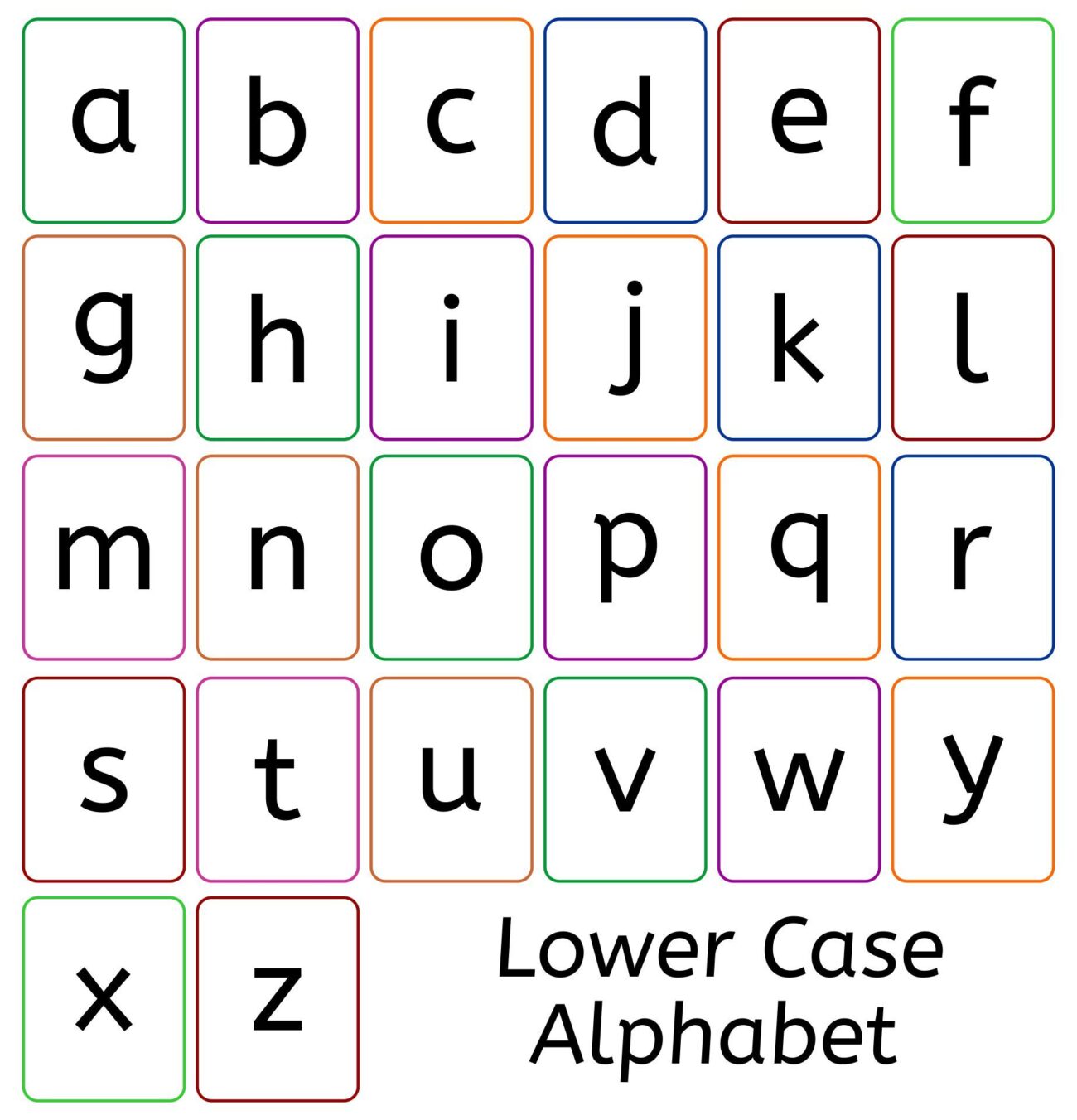 Lower Case Alphabet Letters Printable Free - Printable Alphabet Lower Case - Printable Board Games