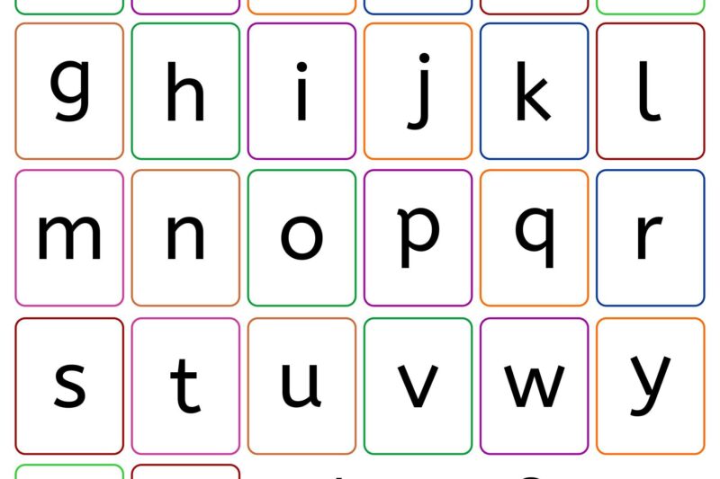 Lower Case Alphabet Letters Printable Free
