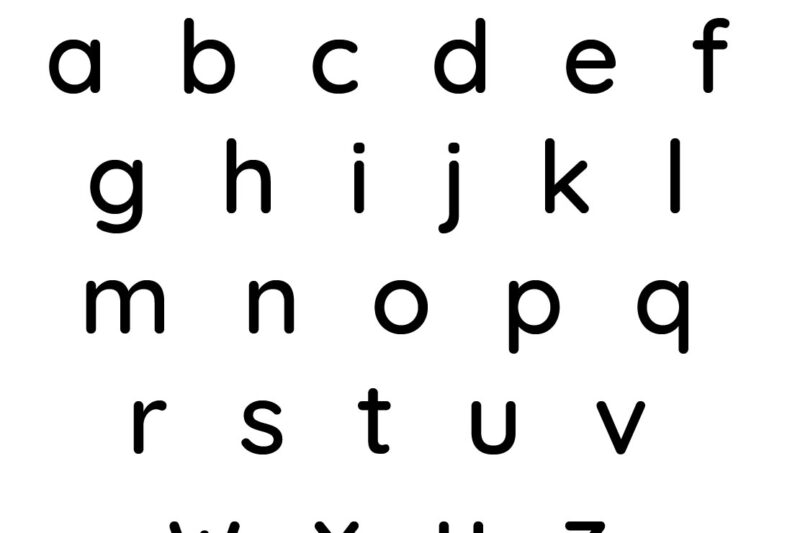 Lower Case Letters To Print Free