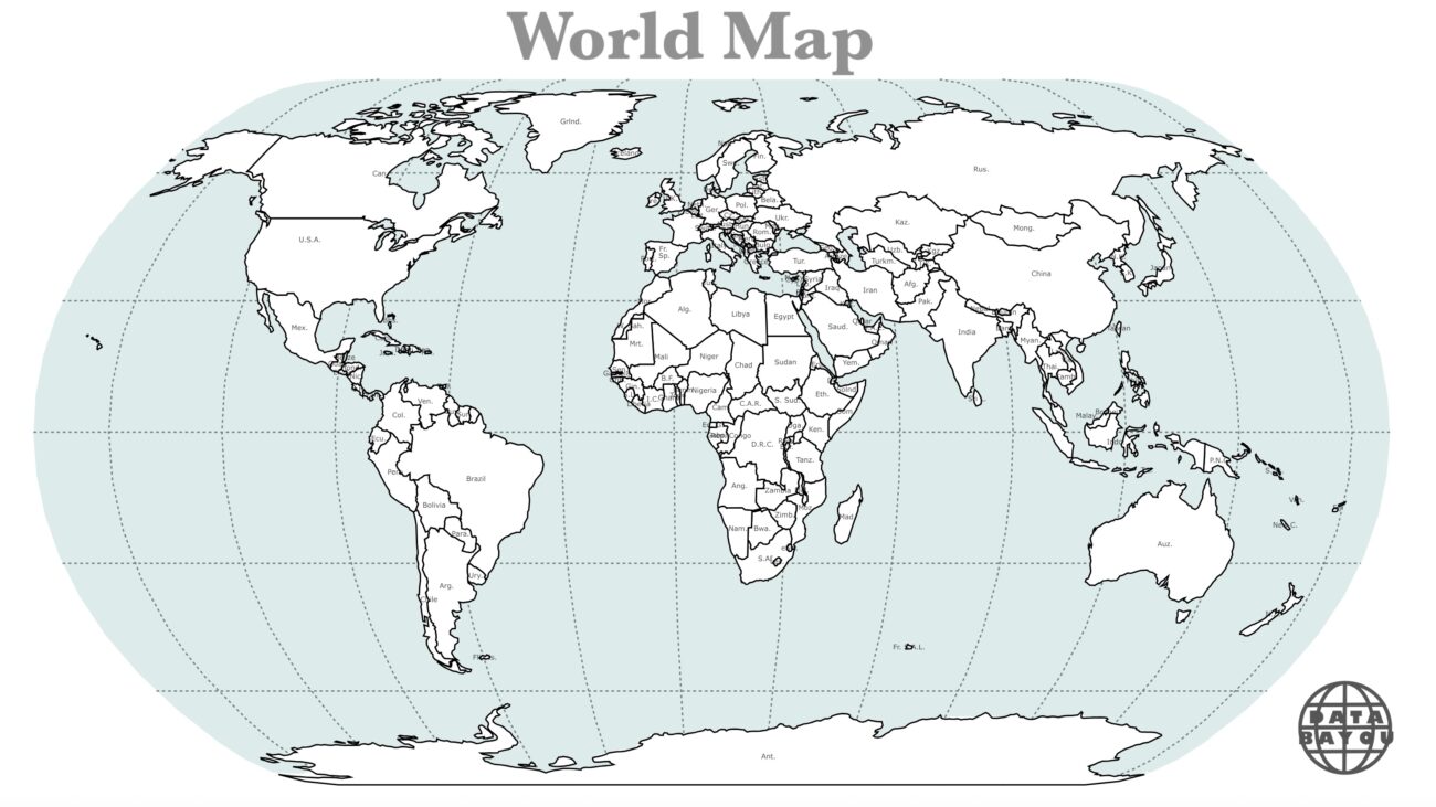 Map Of World Free Printable - World Maps Printable Maps To Print! Download Digital WORLD Maps To