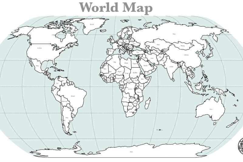 Map Of World Free Printable