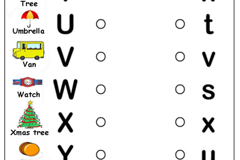 Match The Upper And Lowercase Letters
