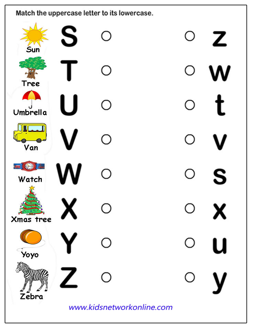 Match The Upper And Lowercase Letters - Uppercase And Lowercase Letters Worksheet - Adriansonfifth