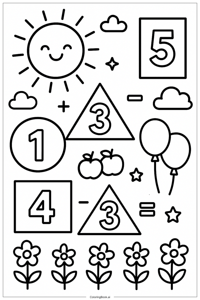 Free Math Coloring Pages For Kindergarten [2025]