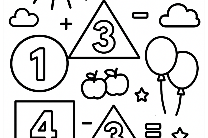 Math Coloring Pages For Kindergarten