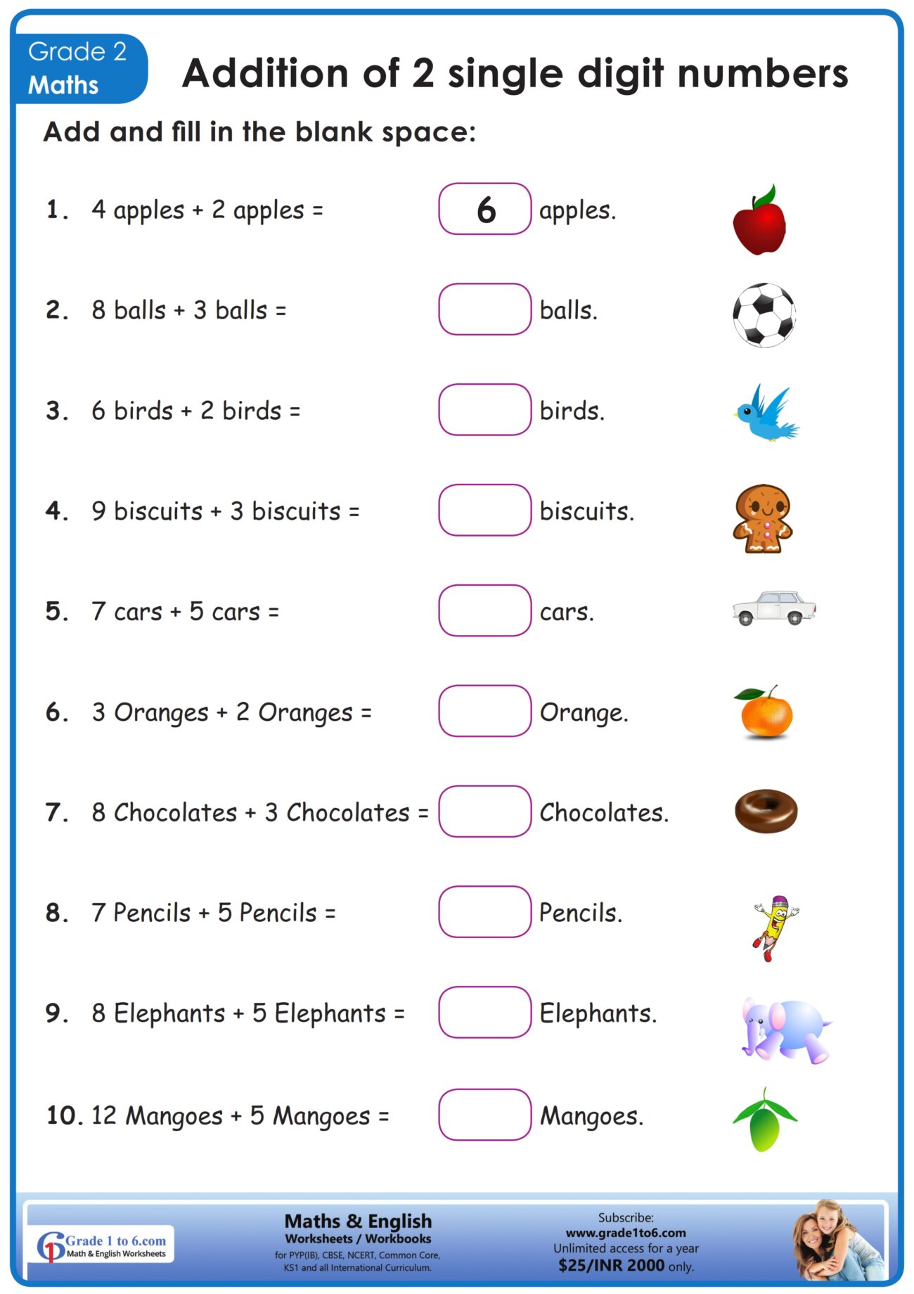 Math Exercises For Grade 2 - Addition Worksheets Grade 2 Third Grade Math Worksheets