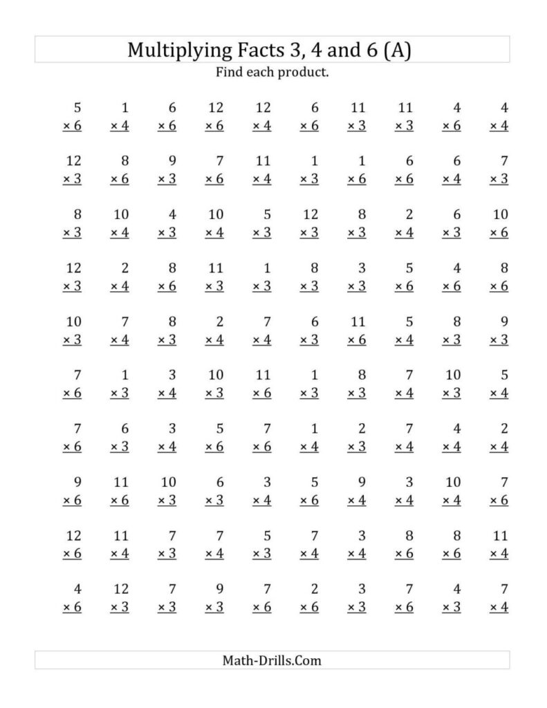 Math Facts Worksheets 3rd Grade - Math Facts 3rd Grade Worksheet | Common Core Worksheets