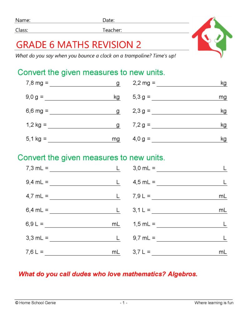 Math Pages For 6th Graders - Grade 6 Math worksheets: Engaging Exercises for Sixth Grade Students
