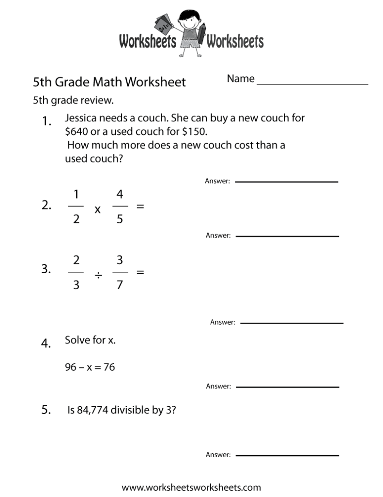Math Papers For 5th Graders – Fifth Grade Math Practice Worksheet | Worksheets Worksheets Math Papers For 5th Graders - Fifth Grade Math Practice Worksheet | Worksheets Worksheets