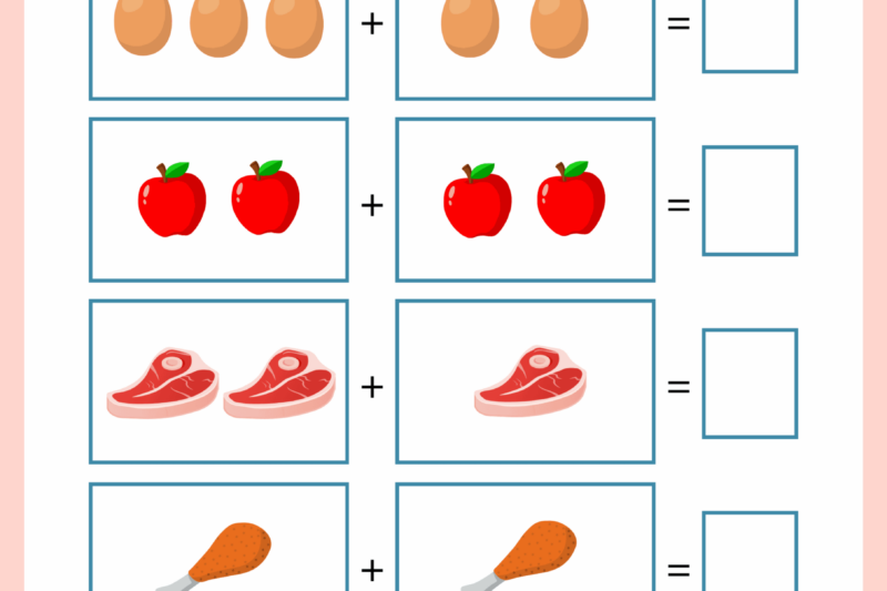 Math Printable Worksheets For Kindergarten