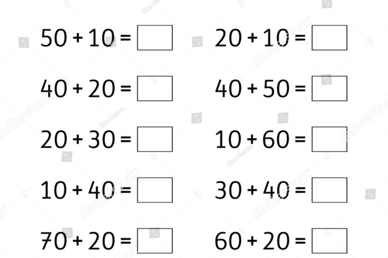 Math Problems For 1st Graders Worksheets