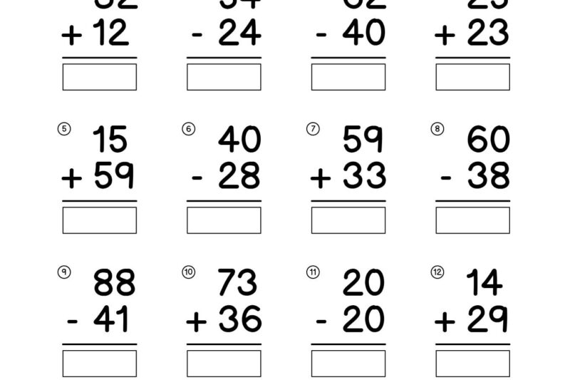 Math Problems For 2nd Graders Worksheets