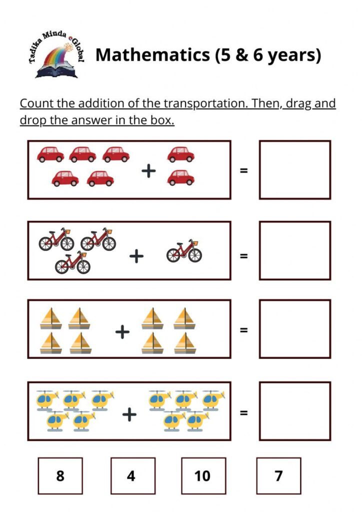 Math Problems For 5 Year Olds - 5 & 6 Years: Ma… | Free Interactive Worksheets | 610707