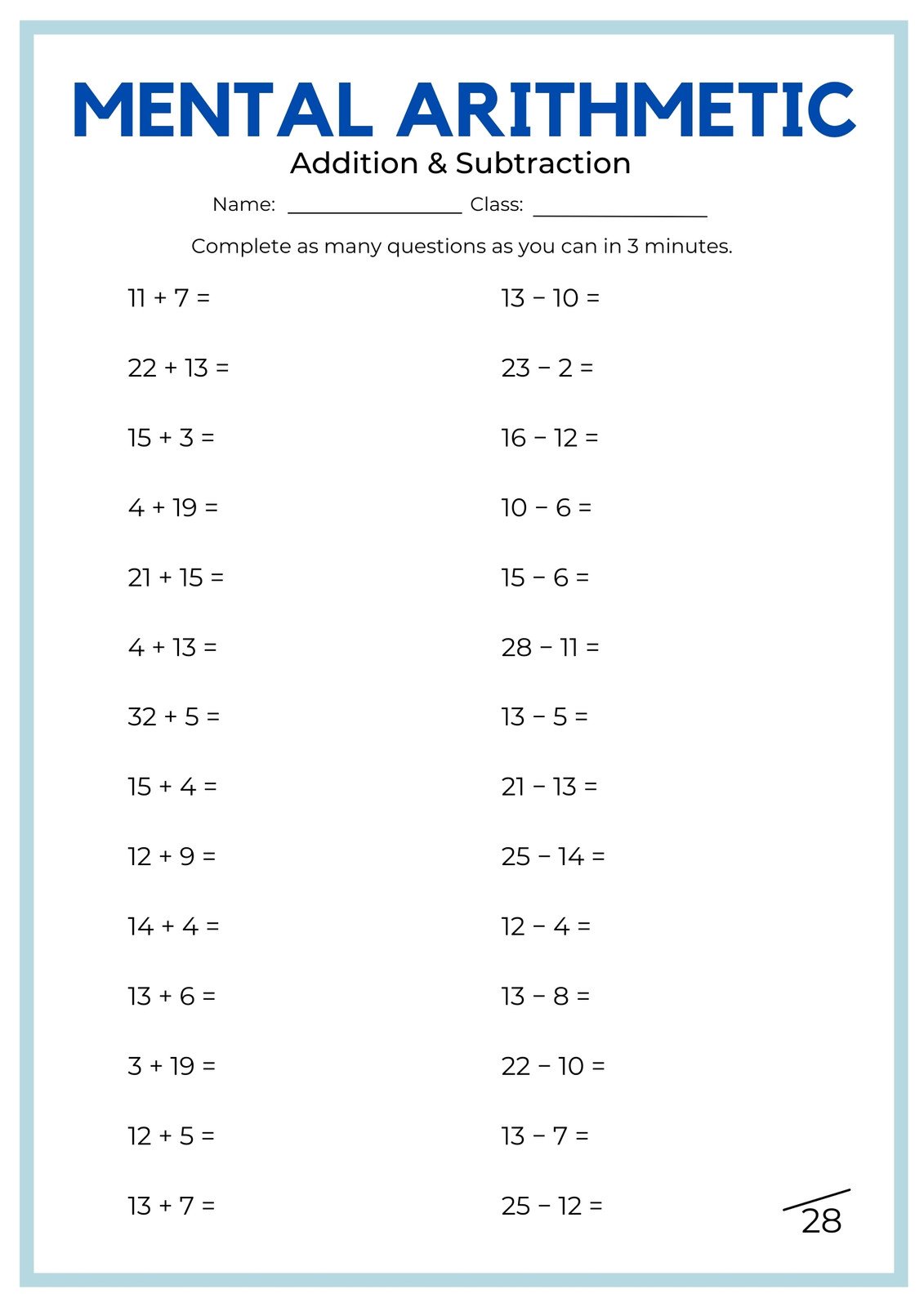 Math Problems For 8 Year Olds - Free Math Worksheets by Math-Drills - Worksheets Library