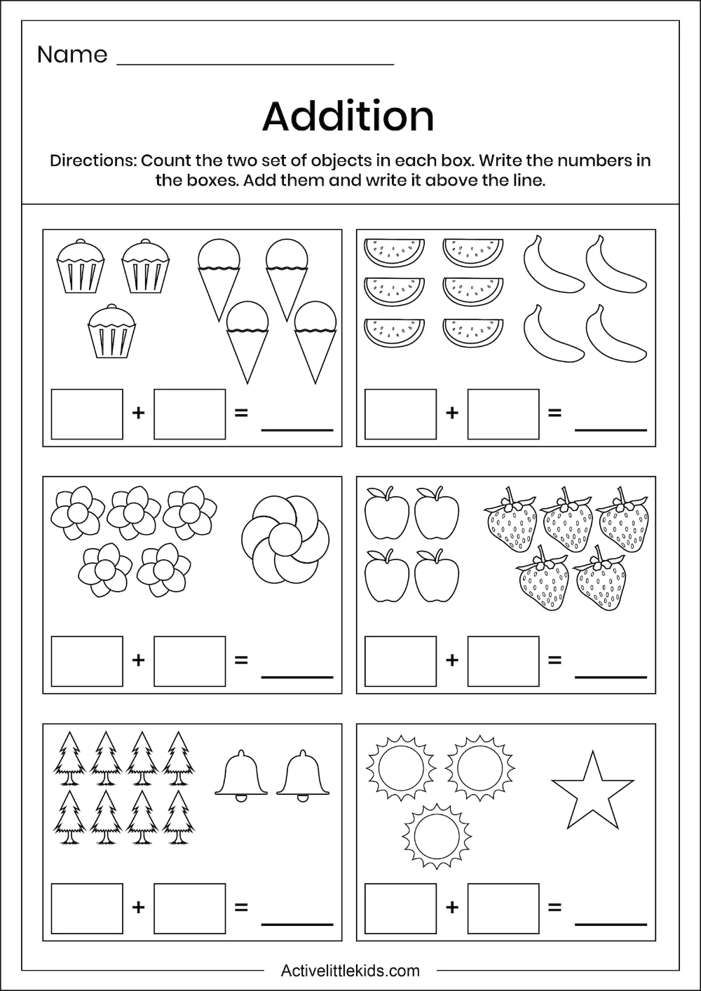 Math Problems For Kindergarten Worksheets - Math Worksheets For Kindergarten Free Printable