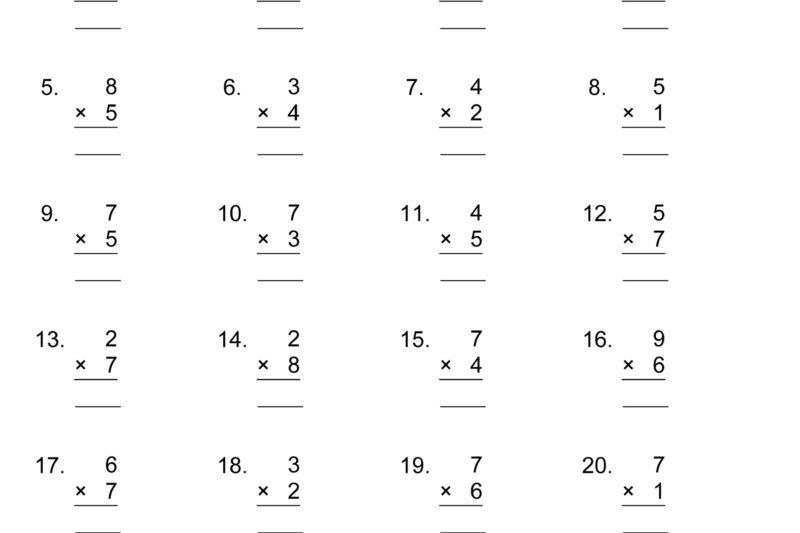 Math Sheets For 3rd Grade