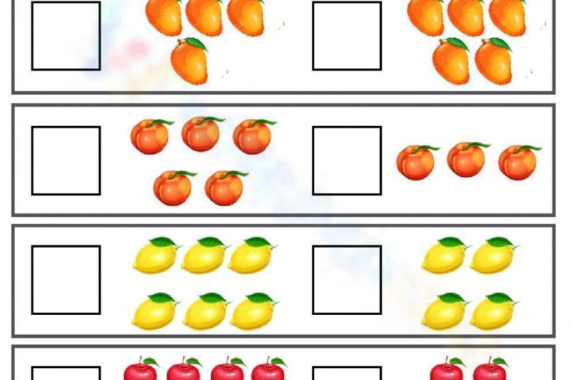 Math Sheets For 4 Year Olds