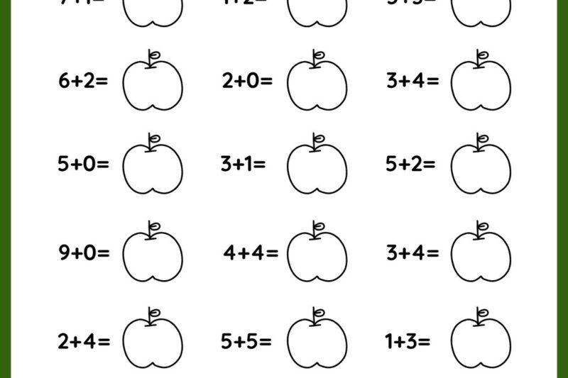 Math Worksheet For First Grade