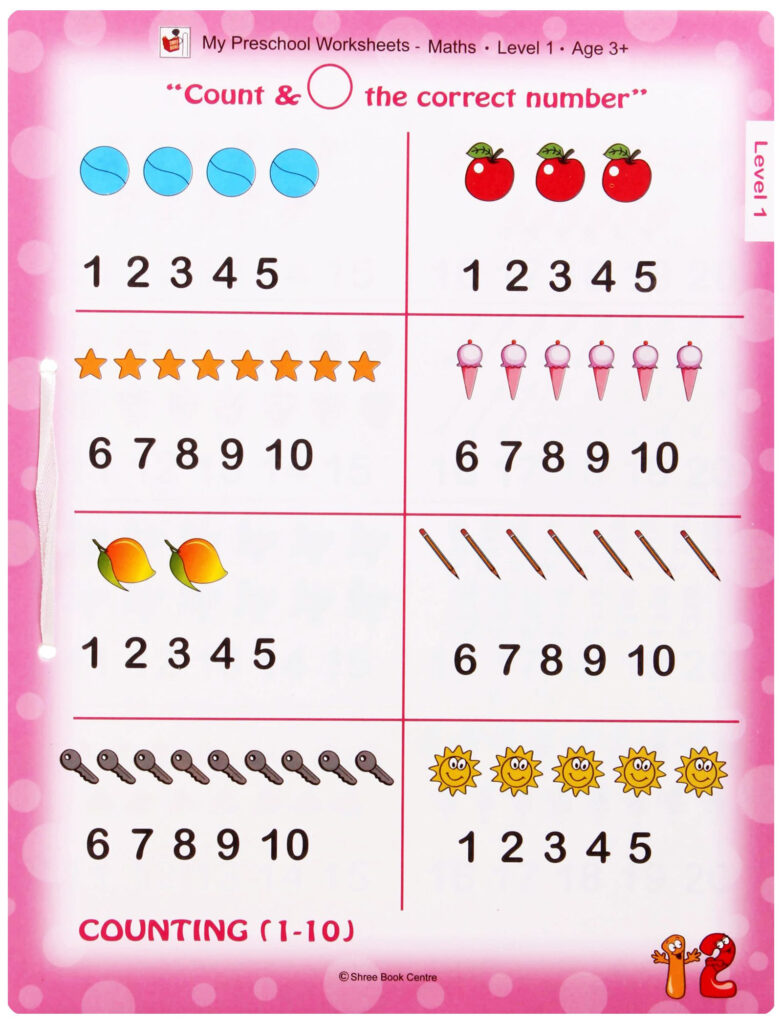 Math Worksheets For Preschool Free Printable Pdf - Preschool Coloring ...