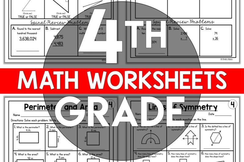 Maths Sheets For 4th Class