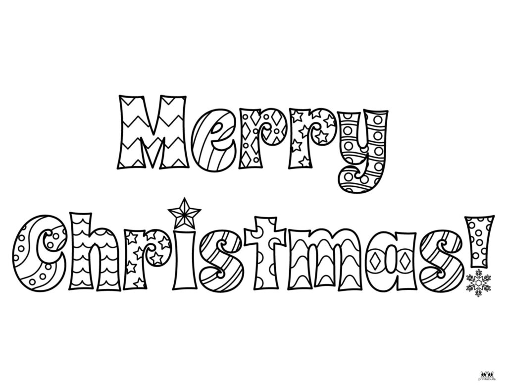Merry Christmas Coloring Pages – FREE Printables | Printabulls Merry Christmas Coloring Pages - FREE Printables | Printabulls