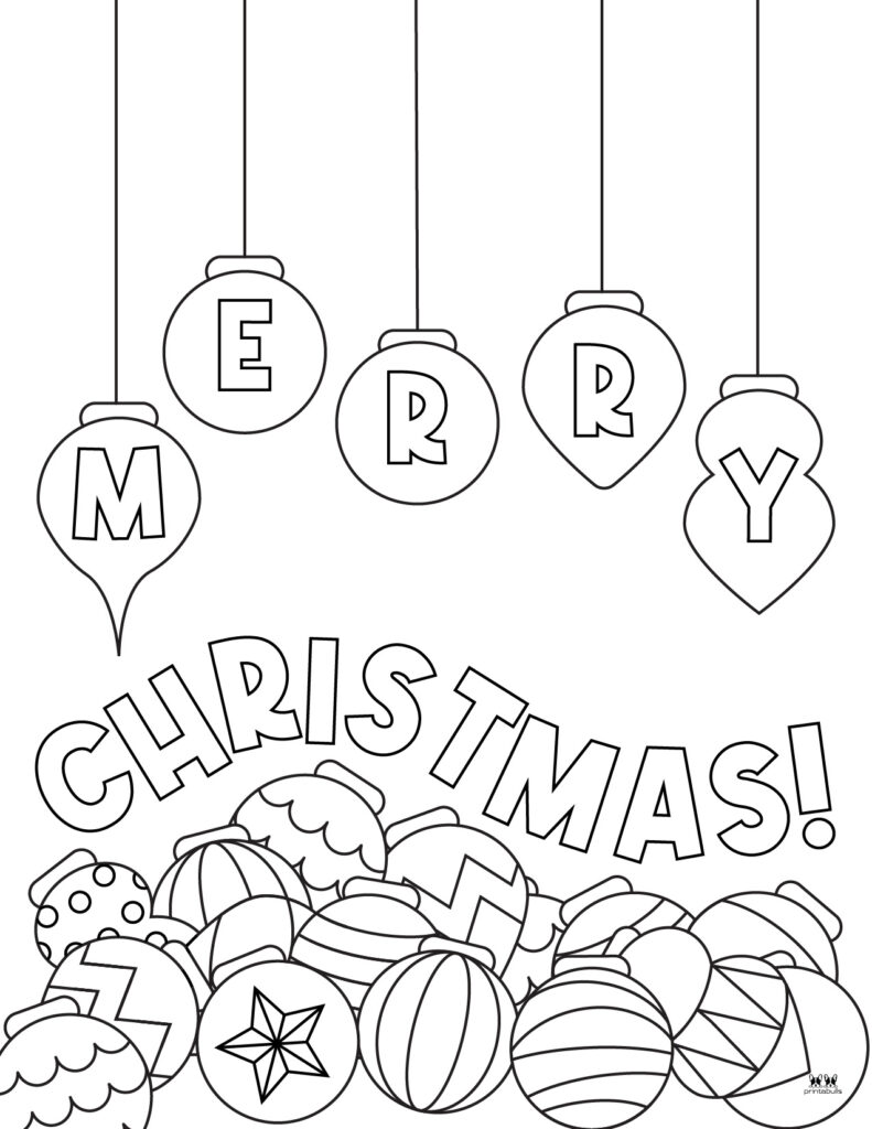 Merry Christmas Coloring Pages - FREE Printables | Printabulls