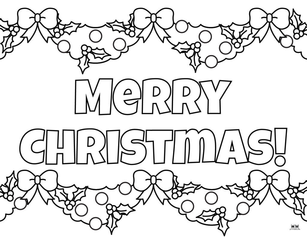 Merry Christmas Coloring Sheets Printable - Jace Printable
