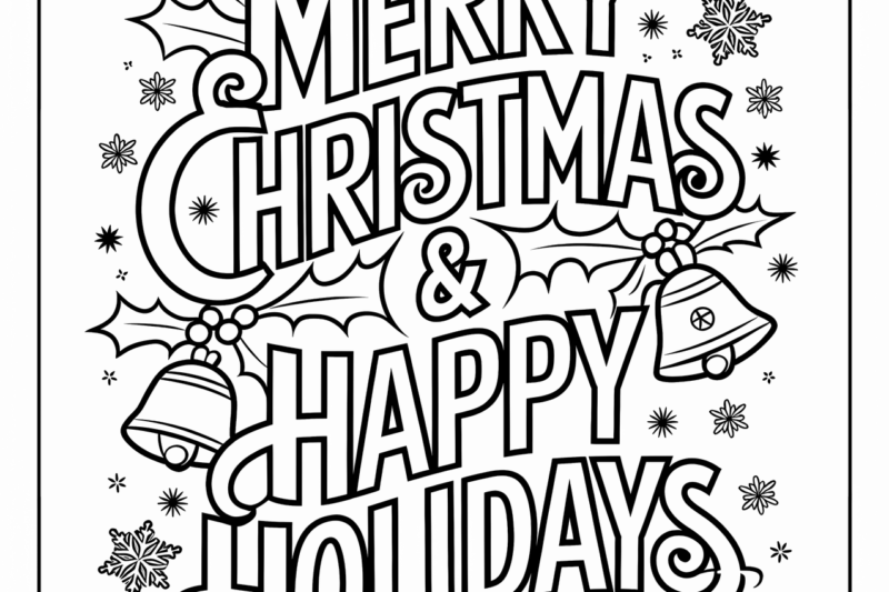 Merry Christmas Images To Color