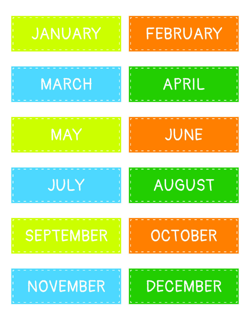 Months Of The Year Chart - 10 Free PDF Printables | Printablee