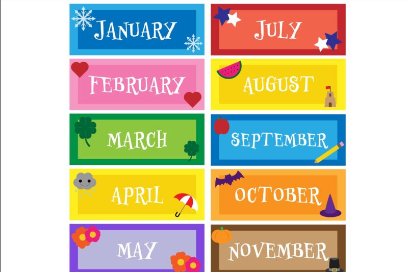 Months Of The Year Print