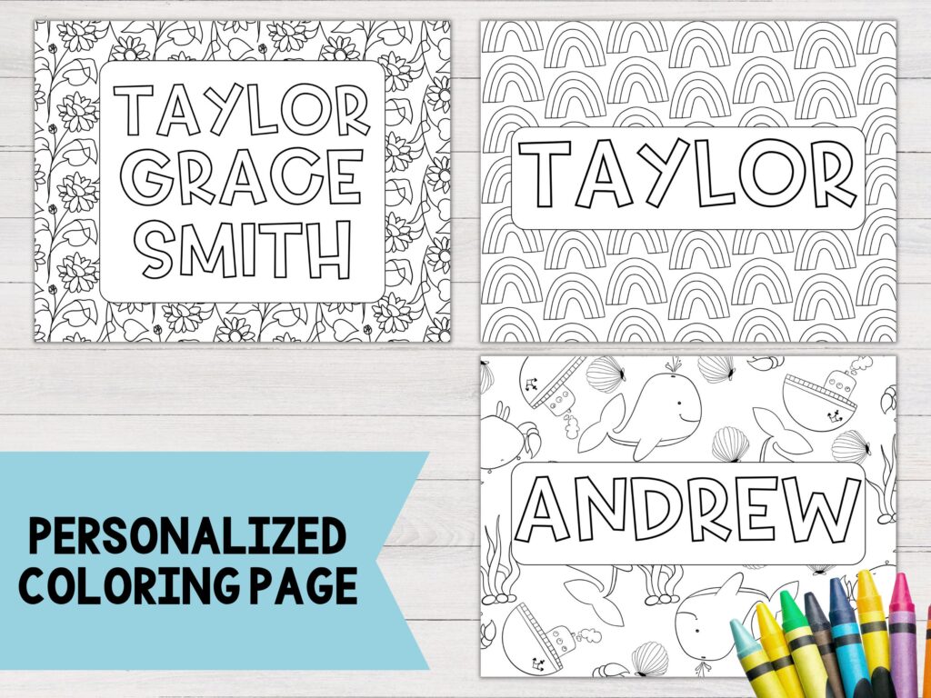 Name Coloring Pages To Print