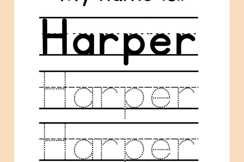 Name Tracers For Pre K