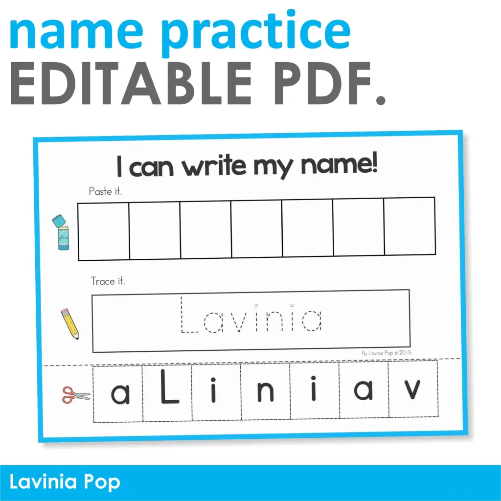 Name Tracing Editable Practice Name Tracing and Writing Sheets and ...
