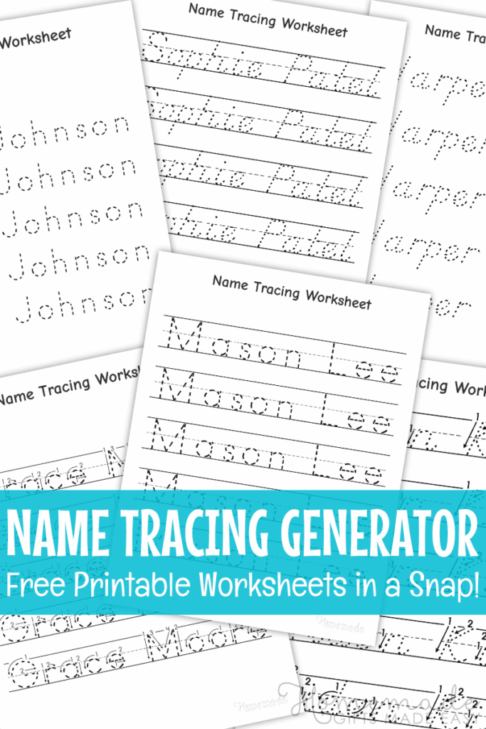 Name Tracing Generator Free Printable - Free! Name Tracing Worksheet Generator - Easy Print