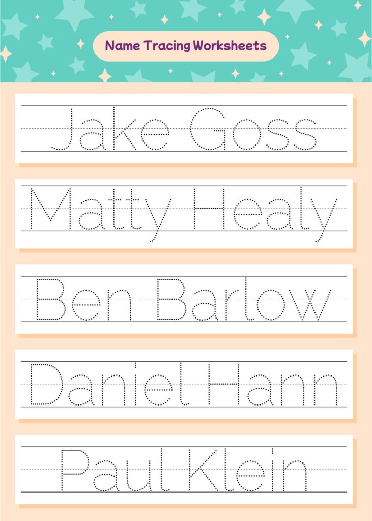 Name Tracing Practice Free Printable