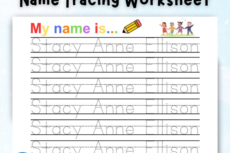 Name Tracing Worksheets For Preschool