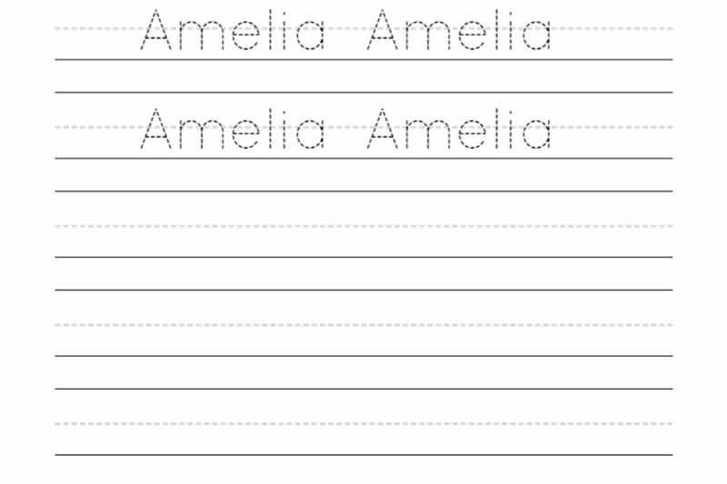Name Tracing Worksheets With Lines