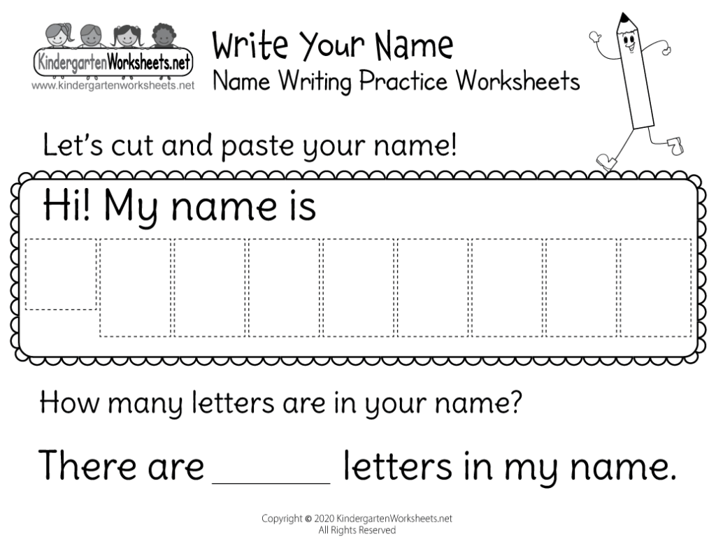 Name Writing Practice Worksheets for Kindergarten - Free Printables & PDF